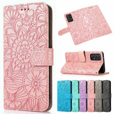 Leather Flower Flip Wallet Phone Case For Samsung A32 A52 A51 A71 A42 A21S  picture