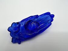 Vintage Cobalt Blue Hand Shaped Trinket Dish, Maybe RARE picture