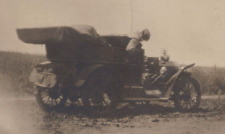 3N Photograph 1910-1920's Man Stuck In Muddy Dirt Road Old Touring Car  picture