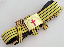 MASONIC KNIGHTS TEMPLAR Sword Belt &Buckle for Sir Knight SIZE Adjustable 36to50 picture