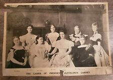 WHITE HOUSE PICTURE President Cleveland's Ladies Cabinet 1897 Newspaper press picture