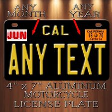 California Any Text Custom Personalized State Motorcycle License Plate Tag New X picture