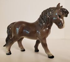 Vintage Goebel Porcelain Gray Brown Shetland Pony Figurine picture