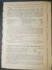  1898 train report LOUISVILLE EVANSVILLE & ST LOUIS CONSOLIDATED RAILROAD  picture