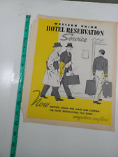 western union ads hotel reservation service 2 sides (Book 1 #9) picture