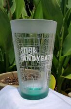 Abita Beer Frosted 20oz Glass Wheat Pattern Alligator Scales Green Bottom 5-3/4