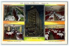 1943 Hotel Winecoff Coffee Shop Restaurant Atlanta Georgia GA Multiview Postcard picture
