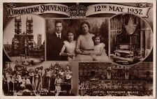 RPPC Postcard Coronation Souvenir of the Royal Family, 1937 scarce picture