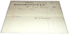 JUNE 1873 VERMONT & MASSACHUSETTS B&M VOUCHER B picture