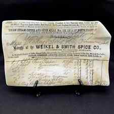Fornasetti Catchall Dish Weikel & Smith Spice Bill of Sale Receipt Milano Italy picture