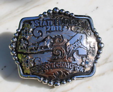 Rodeo Trophy Bob Berg Western Belt Buckle 2011 State Finals Reserve Champion picture