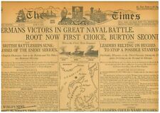 BATTLE OF JUTLAND-GERMAN  VICTORY 14 BRITISH SHIPS SUNK JUNE 4 1916  B37 picture