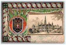 c1940's Vienna City Hall Vienna Austria Embossed Antique Unposted Postcard picture