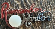 WWII Remember Pearl Harbor Sweetheart Homefront Pin Brooch Patriotic Made By IPB picture