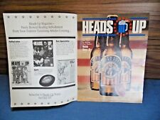 RARE Vtg HEADS UP MAGAZINE 1992 BEER DRINKERS 16 Pages Vol. 5 Bill Schreiber  picture
