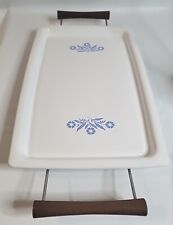 Vintage Corning Ware Blue Cornflower Broil/Bake Tray P-35-B w/ Holding Rack picture