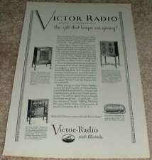 1929 Victor Radio Ad, RE-45, R-52, R-32 NICE picture