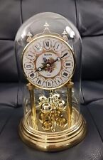 Bulova Anniversary Mantle Clock Torsion Pendulum Gold&Glass Dome, B8702, Germany picture