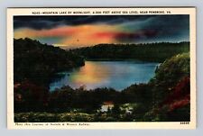 Pembroke VA-Virginia, Mountain Lake By Moonlight, Antique, Vintage Postcard picture