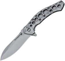Boker Magnum Slender Folding Knife SS Handle 440A Drop Point Plain Edge 01RY126 picture