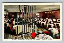 Chicago IL, Dining Room At Fritzel's Restaurant, Illinois Vintage Postcard picture