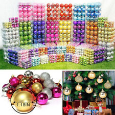 24Pcs Box Christmas Glitter Ball Ornaments Xmas Tree Ball Hanging Party Decor US picture