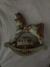 antique musical rocking horse small colorful picture