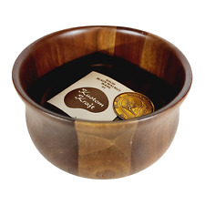 Walnut Solid Wood Bowl MCM Vtg 5in Diameter Lebanon, MO Round Trinket Dish Boho picture