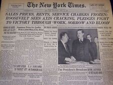 1942 APRIL 29 NEW YORK TIMES - ROOSEVELT SEES AXIS CRACKING - NT 1182 picture