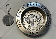 Vintage Avon The First Buffalo Nickel 1913 Soap Dish + Thrifty Nickel Key Chain picture