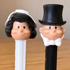 PEZ Black Hair Bride and Groom - Wedding Favors / Gift / Candy Bar / Cake Topper picture