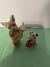 Vintage Porcelain Dogs Playing Instruments Set Of Two picture