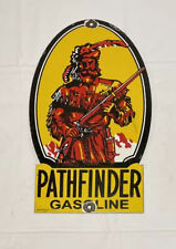 VINTAGE PATHFINDER 12” PORCELAIN SIGN CAR GAS TRUCK GASOLINE AUTOMOBILE picture