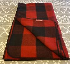 Vtg Marlboro Country Blanket Buffalo Checked Red Black Plaid Wool Blend Throw picture