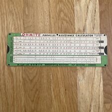 Vintage Ohmite OHM's Law & Parallel Resistance Calculator Tool 1949 Slide Rule picture