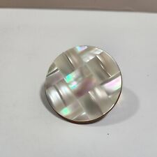 Vintage Wiesner of Miami Lipview Mother of Pearl Lipstick Mirror Cosmetic Case picture