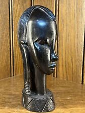 Vintage Wooden Woman Tribal African Wood Carved Bust Head Statue Figure (A) picture