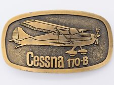 Cessna 170-B Aircraft Airplane Pilot Parkview Distributors Vintage Belt Buckle picture