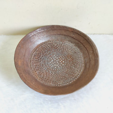 1920s Vintage Primitive Handcrafted Iron Strainer Kitchen Decorative Old T416 picture