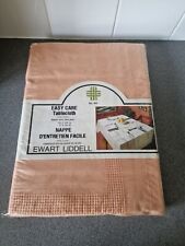Vintage 60s/70s Pink Tablecloth Ewart Liddell 100% Irish Cotton New Old Stock  picture