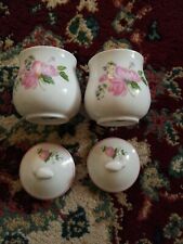 Elizabeth Arden Mini Ginger Jar Candle Porcelain Japan Lid Pink Roses Porcelain  picture