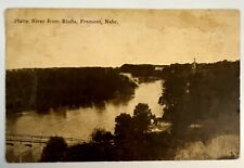 Postcard Antique 1914 FREMONT, Nebraska PLATTE RIVER from Bluffs picture
