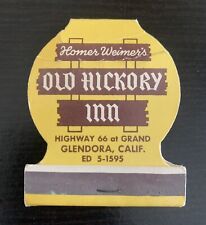 1950s Universal Jewelite Matchbook Old Hickory Inn Route 66 Glendora CA Unstruck picture