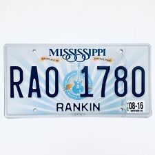 2016 United States Mississippi Rankin County Passenger License Plate RA0 1780 picture