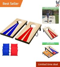Premium Wood Cornhole Game Set - 2 Boards, 6 Bean Bags - Indoor & Outdoor Fun picture