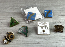 Lot Of 7 Various States Vintage 1960s-90s Lions Club 100% Attendance Pins picture