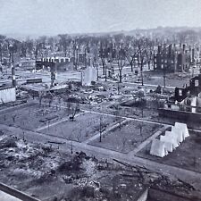 Antique 1866 Great Fire Disaster Of Portland Maine Stereoview Photo Card V3425 picture