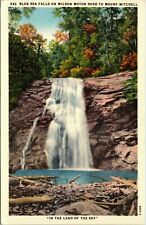 Vintage Postcard  Blue Sea Falls Wilson Road To Mount Mitchell North Carolina picture