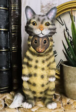 Ebros Dupers Collection Mouse Rat Disguising As A Tabby Cat Statue 5.25