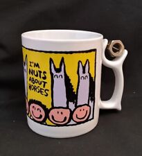 Vintage Spinners Nuts About Horses Collectible Equestrian Coffee Mug GREAT picture
